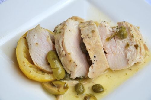 Chicken with Roasted Lemons, Green Olives and Capers