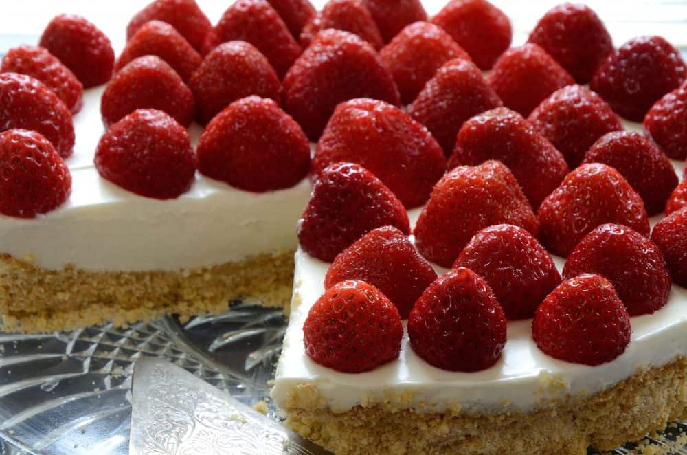 Ginger Cream Torte on  plate.