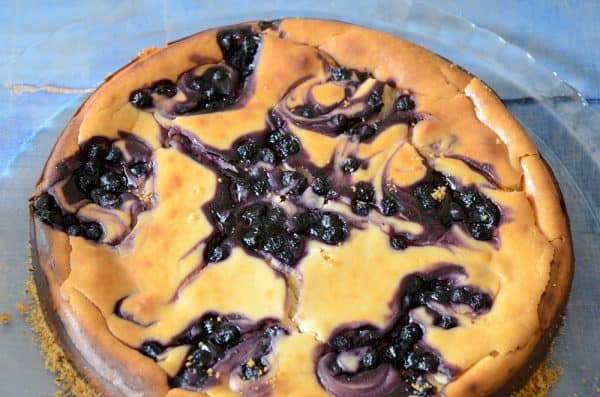 Blueberry cheesecake.