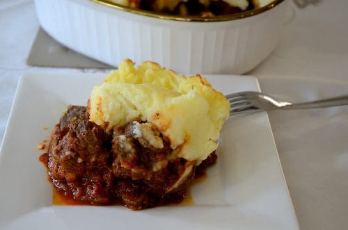 goulash-shepherd's-pie-on-a-white-plate