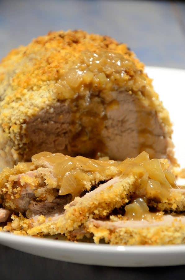 Ginger Crusted Roast Pork with Maple Mustard Sauce