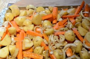 Sheet Pan Balsamic Roasted Potatoes and Carrots