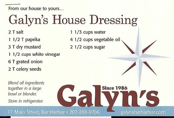 Galyn's House Celery Seed Dressing
