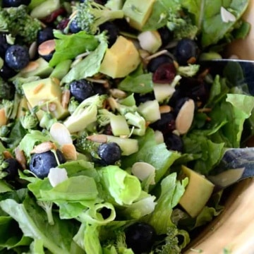 Blueberry Broccoli Salad in a bowl.