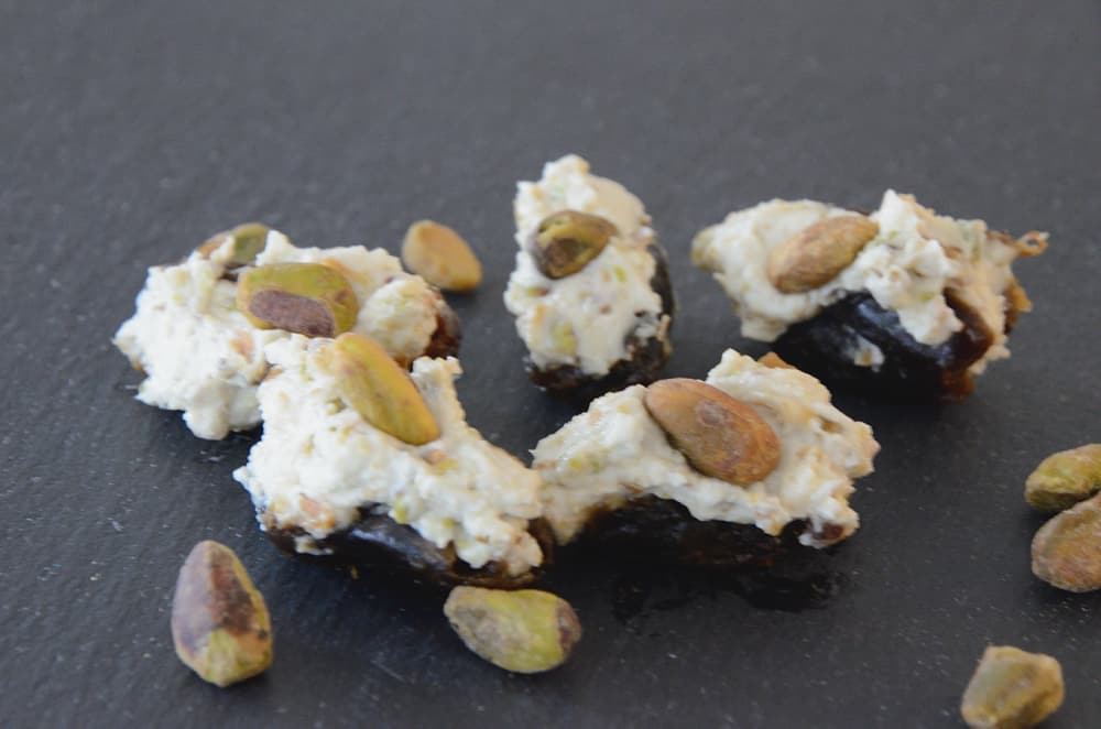 Pistachio and Goat Cheese Stuffed Dates