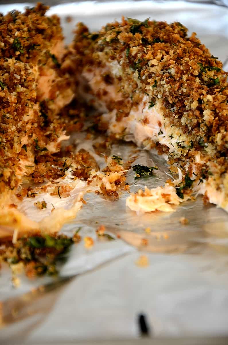 Herb Crusted Salmon with Lemon Cream Sauce