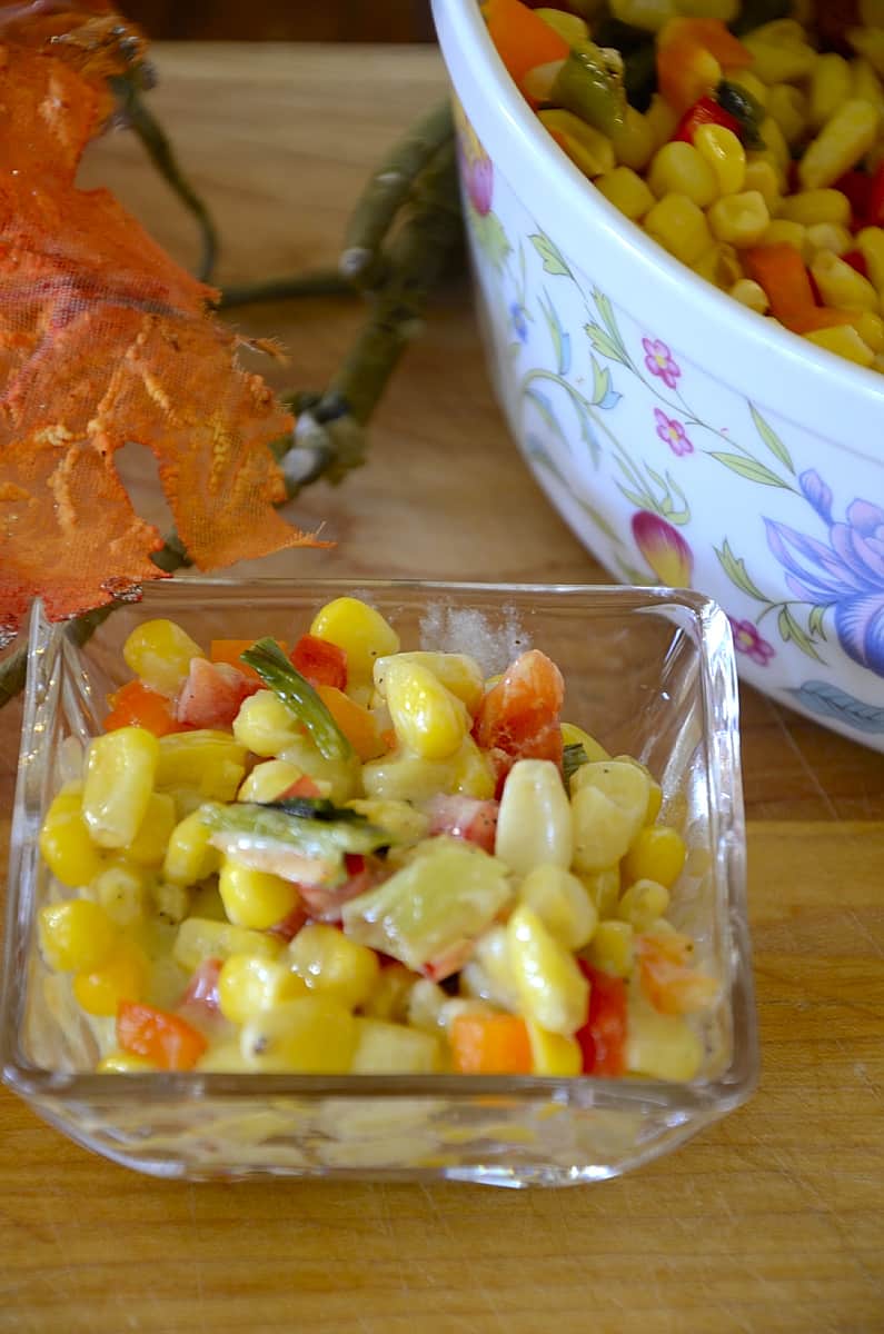 Super Easy Corn Salad With Grilled Green Onions