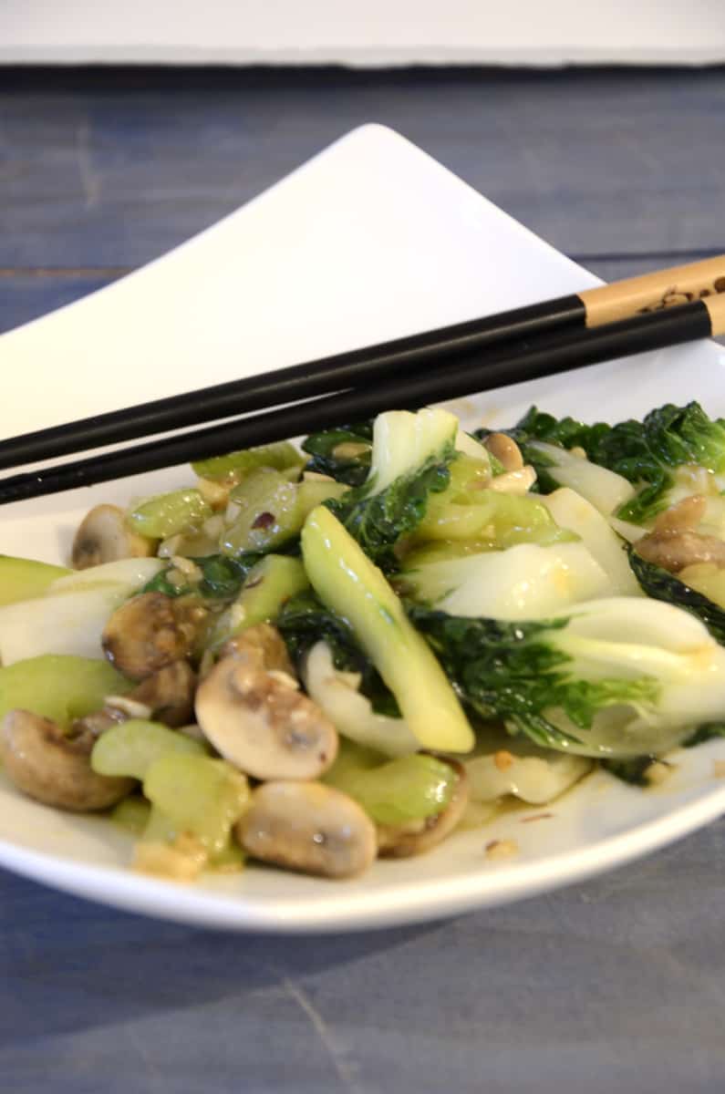 Stir Fried Chinese Bok Choy with Garlic