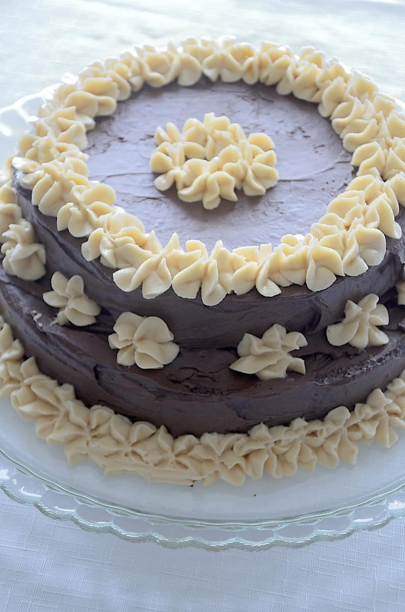 Chocolate Cake with Baileys Buttercream Frosting