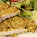 Golden, crispy chicken cutlets in Honey Mustard crumb coating.