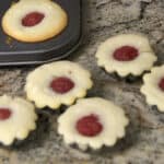 Raspberry Friands baked in mini tart moulds.