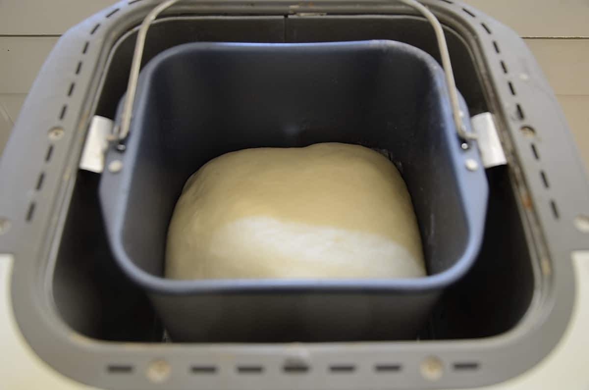 Dough for sweetened condensed milk at the end of the dough cycle. 