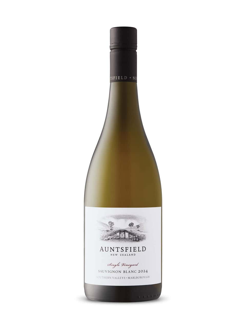 Bottle of Auntsfield Chardonnay.