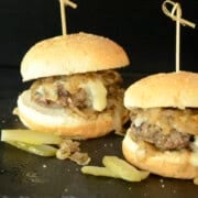 Two French Brie Burgers.