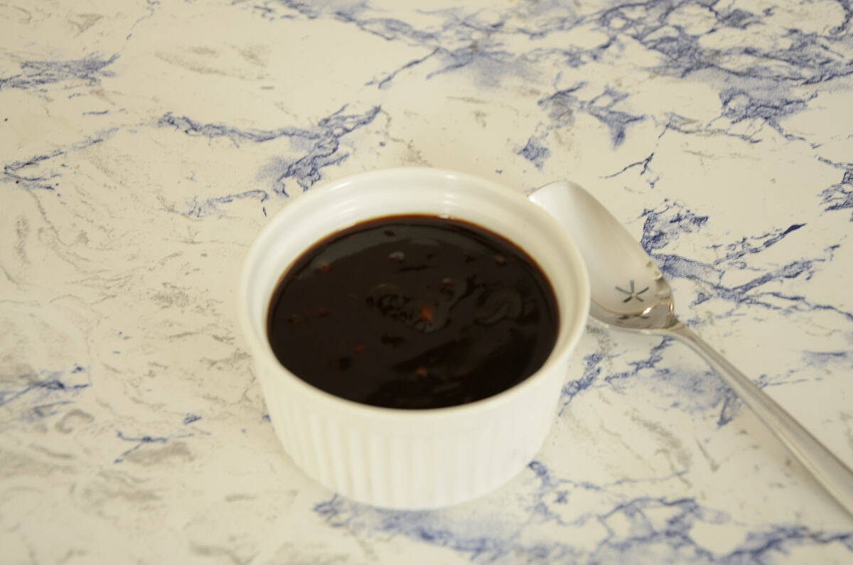 Homemade hoisin sauce.