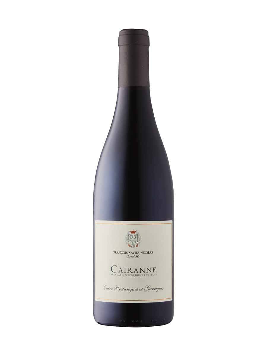 Bottle of Cairanne wine.